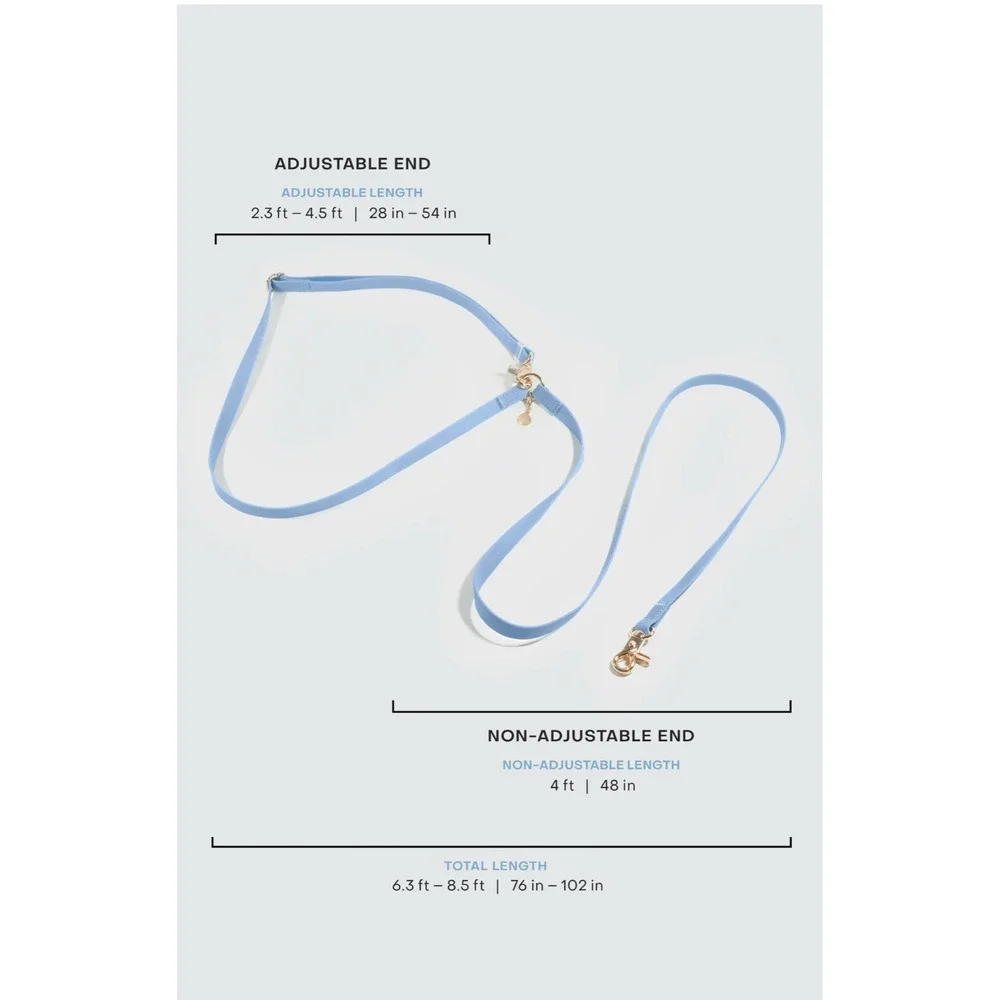NEW $46 Sunny Tails [ Espresso Brown ] 4-in-1 Convertible Hands Free Leash U1620